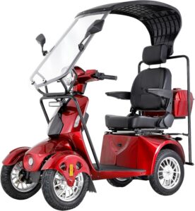 Heavy Duty Mobility Scooter with Roof & Windshield