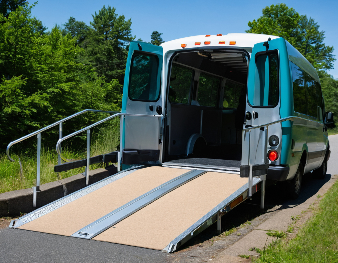 Accessibility reference image: FAQ about portable and modular wheelchair ramps