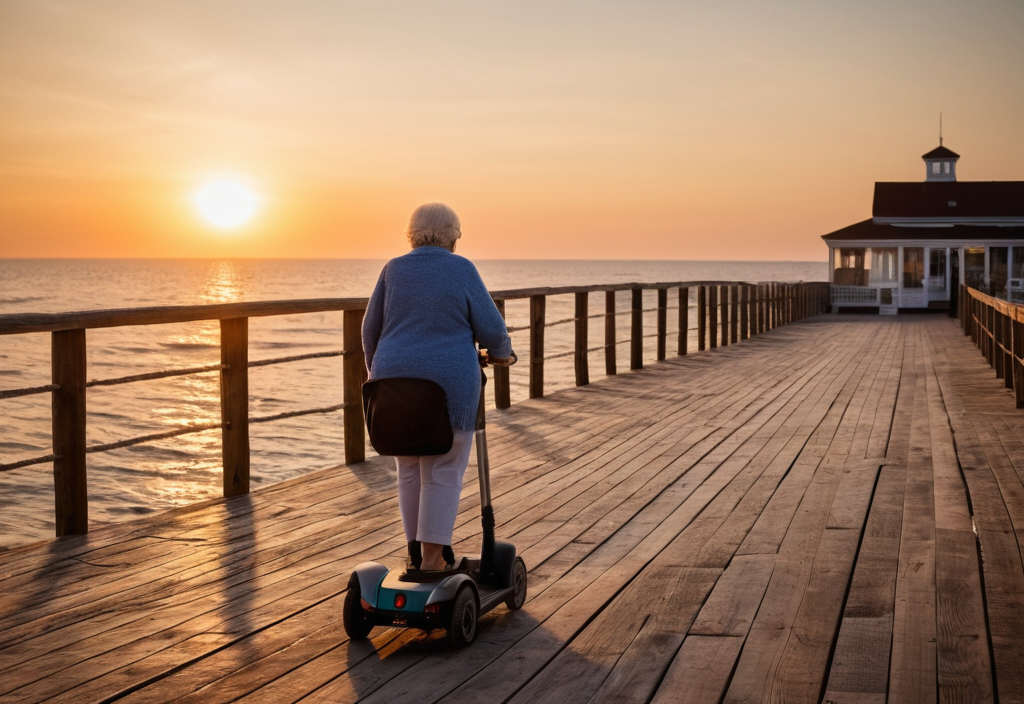 Mobility scooter, beach board