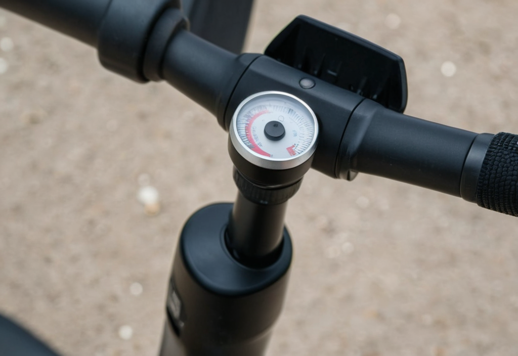 Mobility scooter, detail tiller