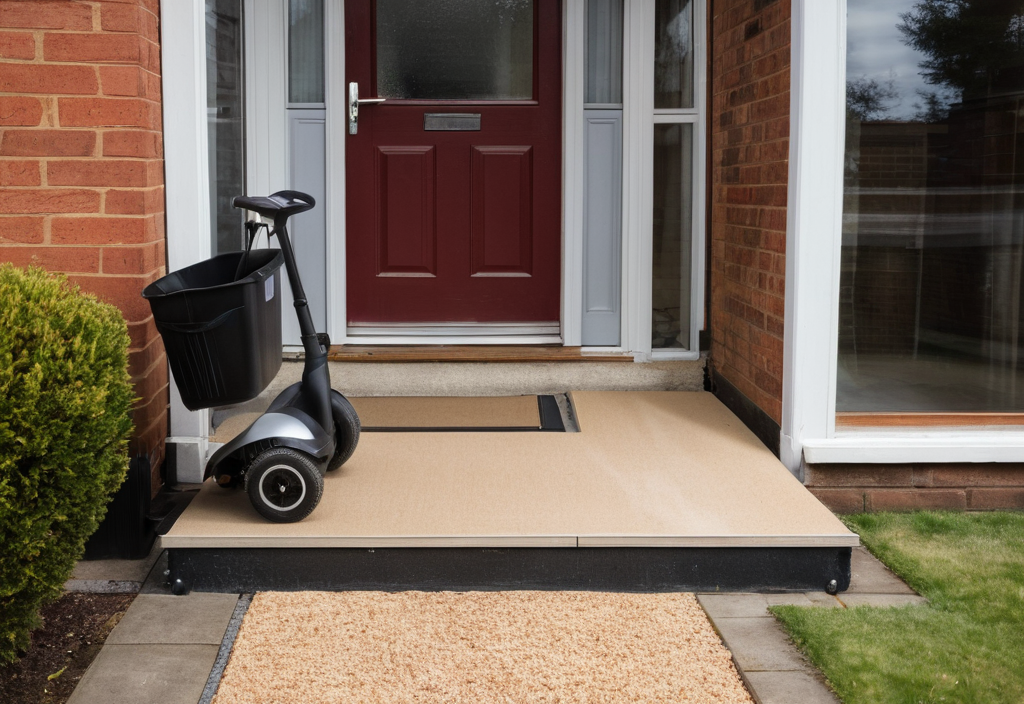 Mobility scooter, doorway home