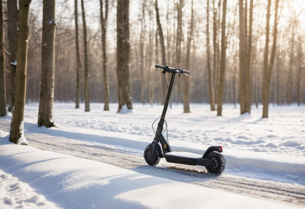 Mobility scooter, winter snow2