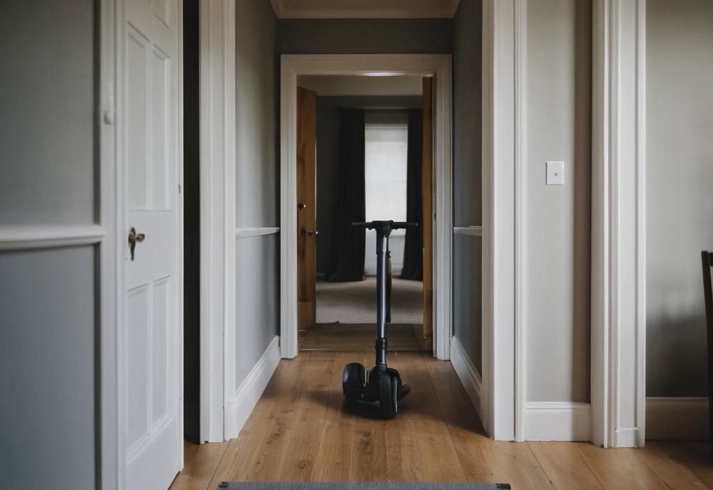 Mobility scooter, doorway