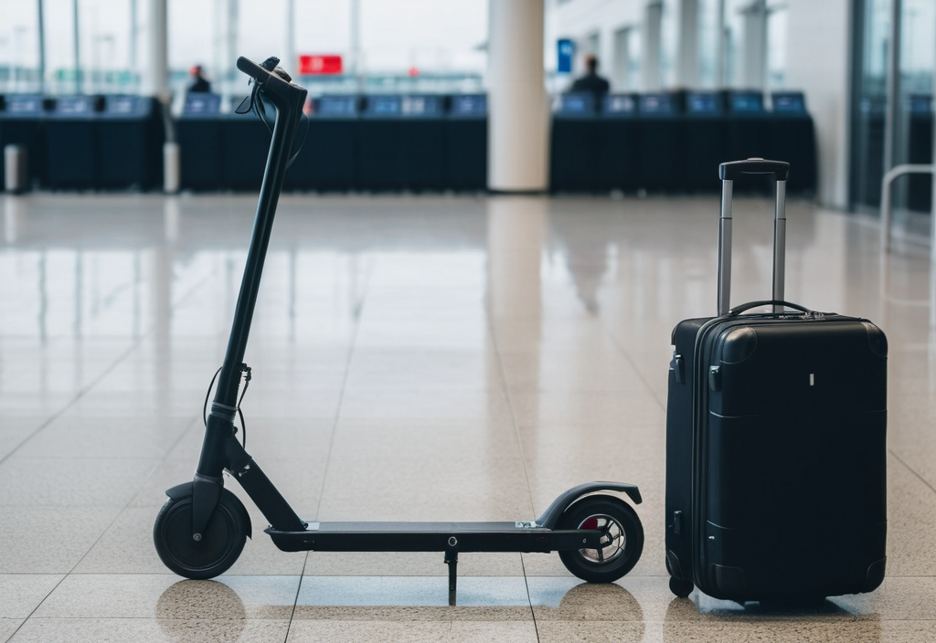 Mobility scooter, folded
