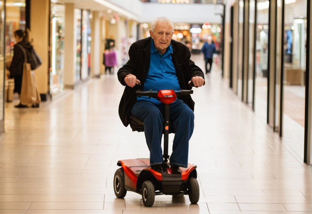 Mobility scooter, mall